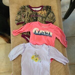 3 Carhartt infant girl bodysuit onesies size 3M